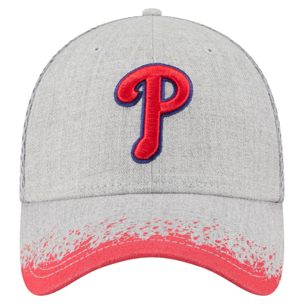 Philadelphia Phillies New Era Visor Paint Splatter 39THIRTY Flex Hat - Gray - New Era Discount