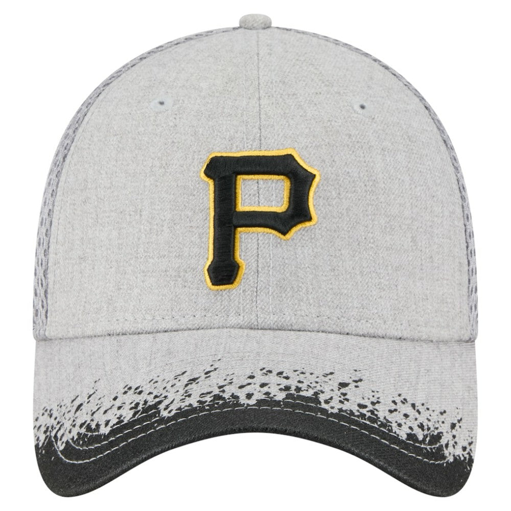 Pittsburgh Pirates New Era Visor Paint Splatter 39THIRTY Flex Hat - Gray - New Era Lifestyle