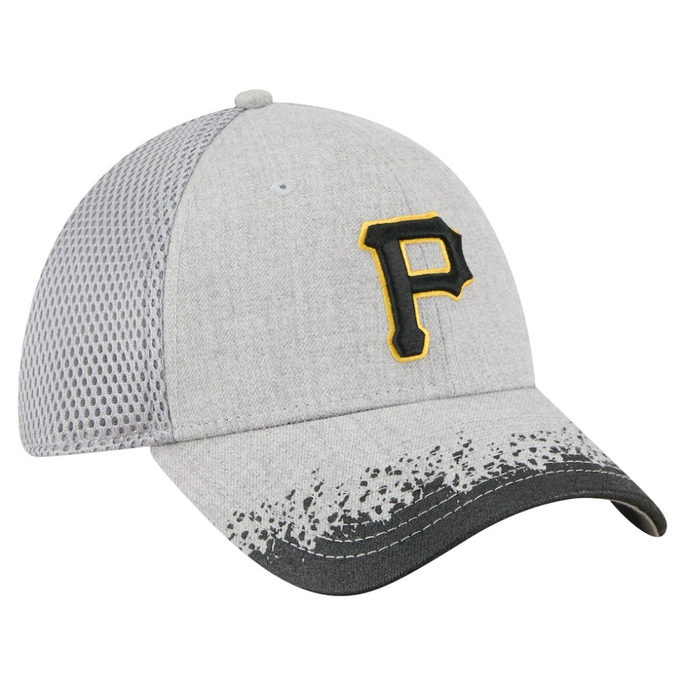 Pittsburgh Pirates New Era Visor Paint Splatter 39THIRTY Flex Hat - Gray - New Era Lifestyle