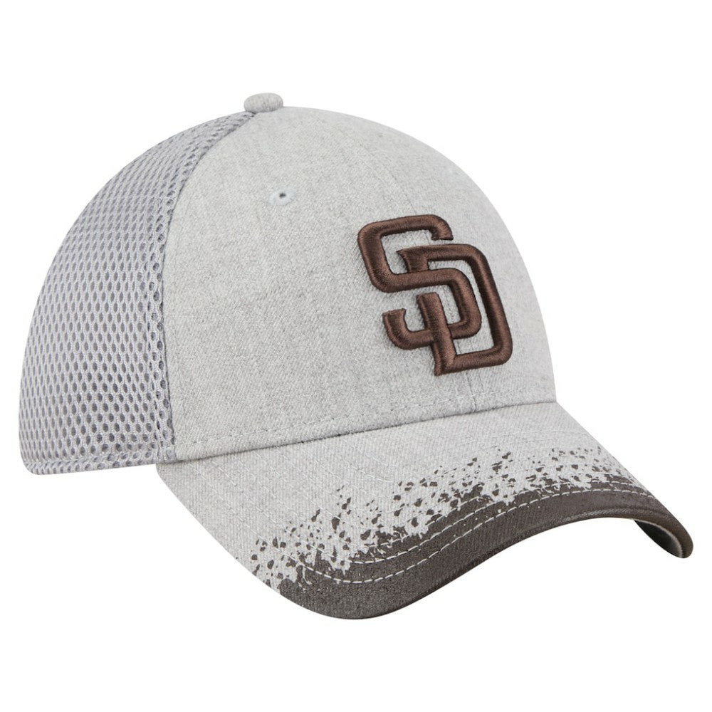 San Diego Padres New Era Visor Paint Splatter 39THIRTY Flex Hat - Gray - New Era Sale