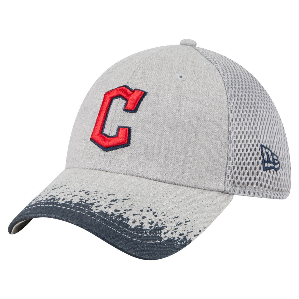 Cleveland Guardians New Era Visor Paint Splatter 39THIRTY Flex Hat - Gray - New Era Discount
