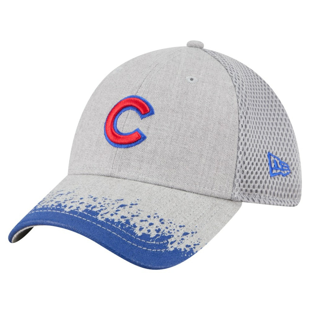 Chicago Cubs New Era Visor Paint Splatter 39THIRTY Flex Hat - Gray - New Era Sale