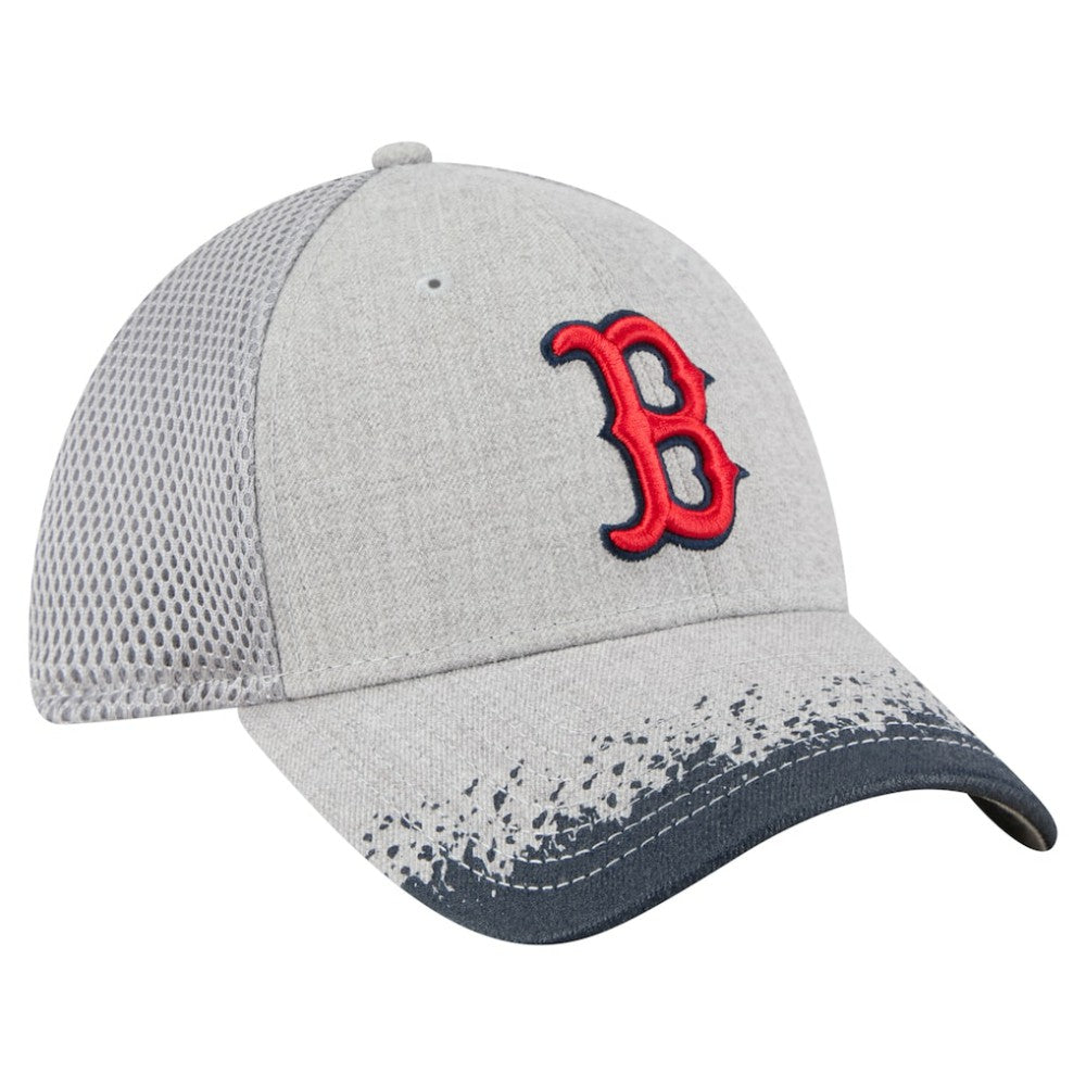 Boston Red Sox New Era Visor Paint Splatter 39THIRTY Flex Hat - Gray - New Era Sale