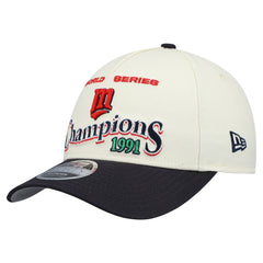 Minnesota Twins New Era World Series 9FORTY M-Crown Adjustable Hat - Cream/Navy - New Era Discount