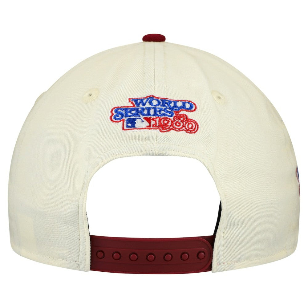 Philadelphia Phillies New Era World Series 9FORTY M-Crown A-Frame Adjustable Hat - Cream/Red - New Era Online
