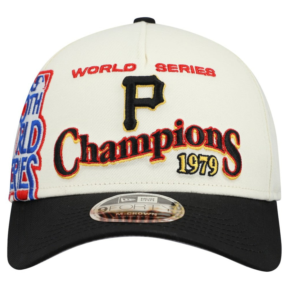 Pittsburgh Pirates New Era World Series 9FORTY M-Crown Adjustable Hat - Cream/Black - New Era on Sale