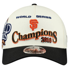 San Francisco Giants New Era World Series 9FORTY M-Crown A-Frame Adjustable Hat - Cream/Black - New Era Lifestyle