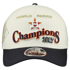 Houston Astros New Era World Series 9FORTY M-Crown A-Frame Adjustable Hat - Cream/Navy - New Era Lifestyle