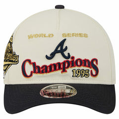 Atlanta Braves New Era World Series 9FORTY M-Crown Adjustable Hat - Cream/Navy - New Era Discount
