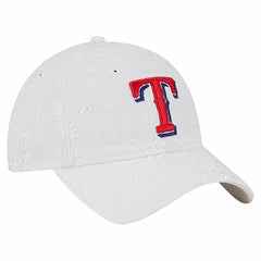 Texas Rangers New Era Women's Floral Mesh 9TWENTY Adjustable Hat - White - New Era Sale