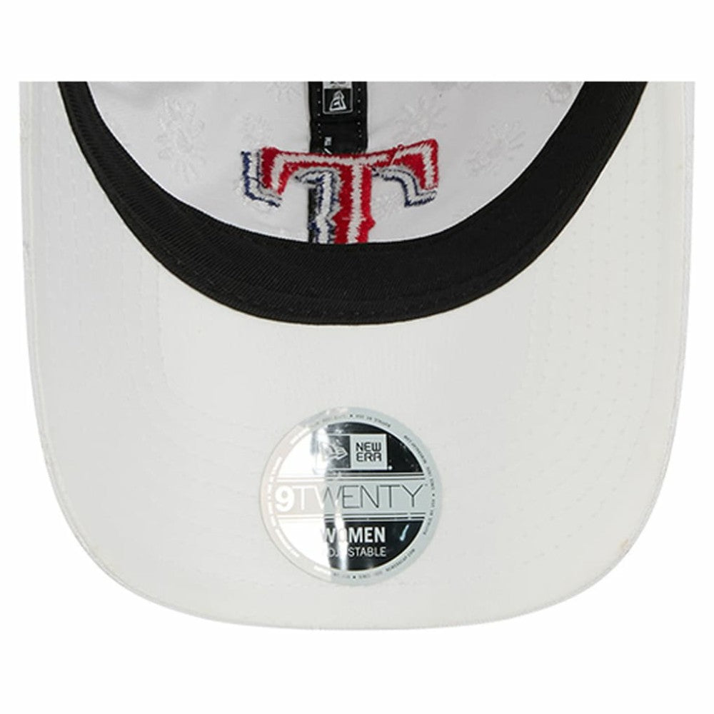 Texas Rangers New Era Women's Floral Mesh 9TWENTY Adjustable Hat - White - New Era Sale