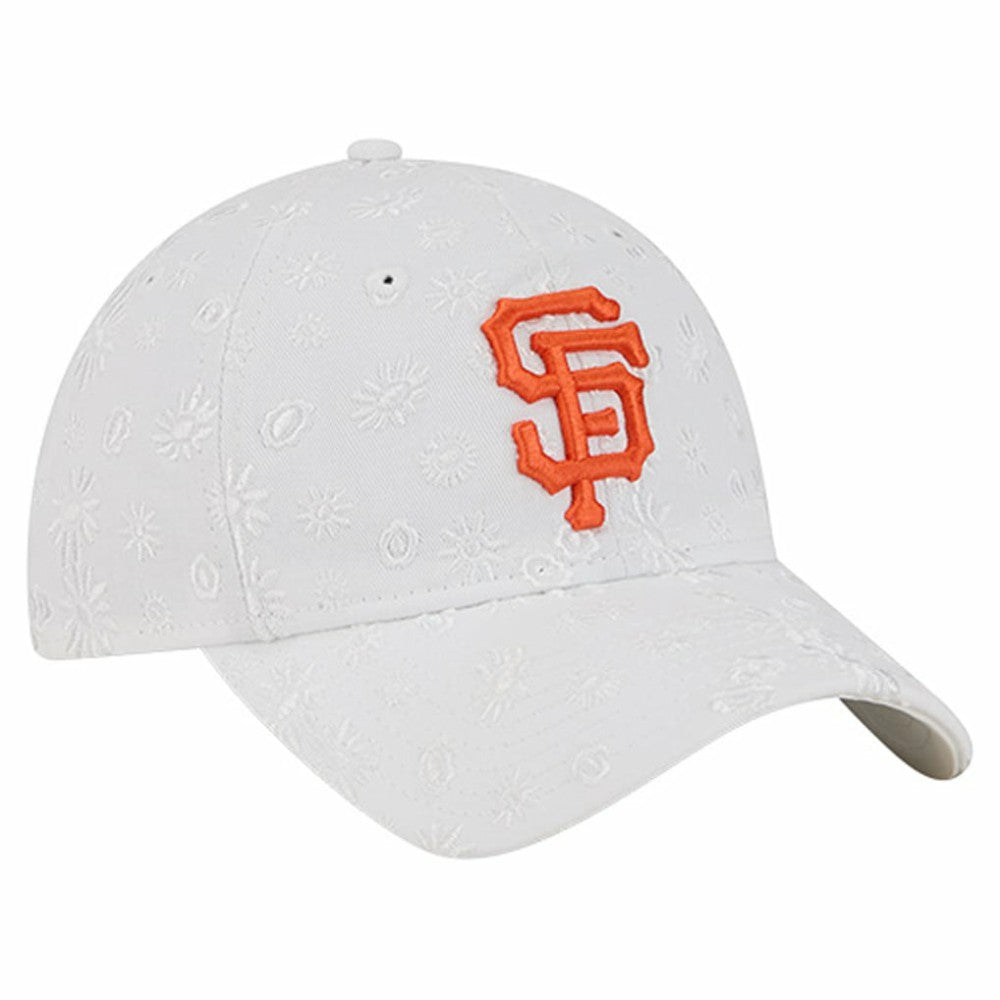 San Francisco Giants New Era Women's Floral Mesh 9TWENTY Adjustable Hat - White - New Era Discount