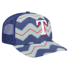 Texas Rangers New Era Aztec Denim 9SEVENTY Adjustable Hat - Denim/Royal - New Era Lifestyle