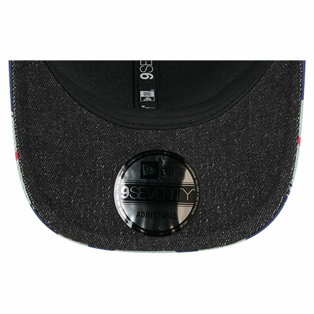 Texas Rangers New Era Aztec Denim 9SEVENTY Adjustable Hat - Denim/Royal - New Era Lifestyle