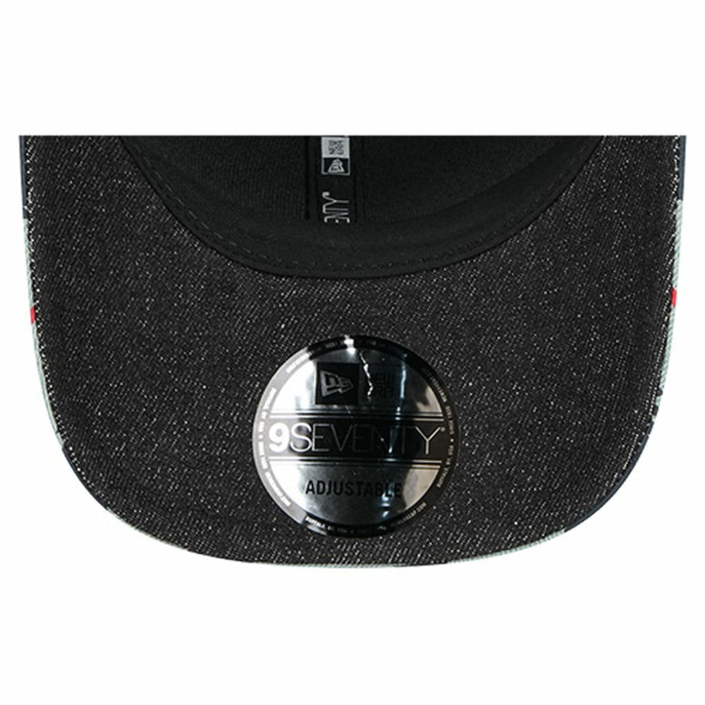 Atlanta Braves New Era Aztec Denim 9SEVENTY Adjustable Hat - Denim/Navy - New Era Discount