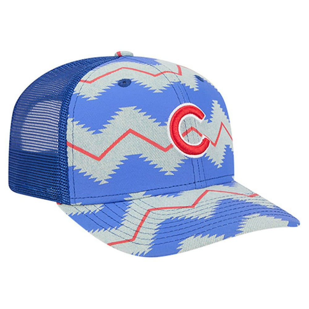 Chicago Cubs New Era Aztec Denim 9SEVENTY Adjustable Hat - Denim/Royal - New Era Online