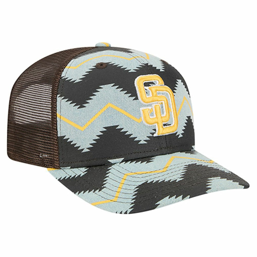 San Diego Padres New Era Aztec Denim 9SEVENTY Adjustable Hat - Denim/Brown - New Era Sale