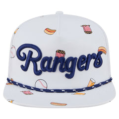 Texas Rangers New Era Team Cheer Rope 19TWENTY Adjustable Hat - White - New Era Discount