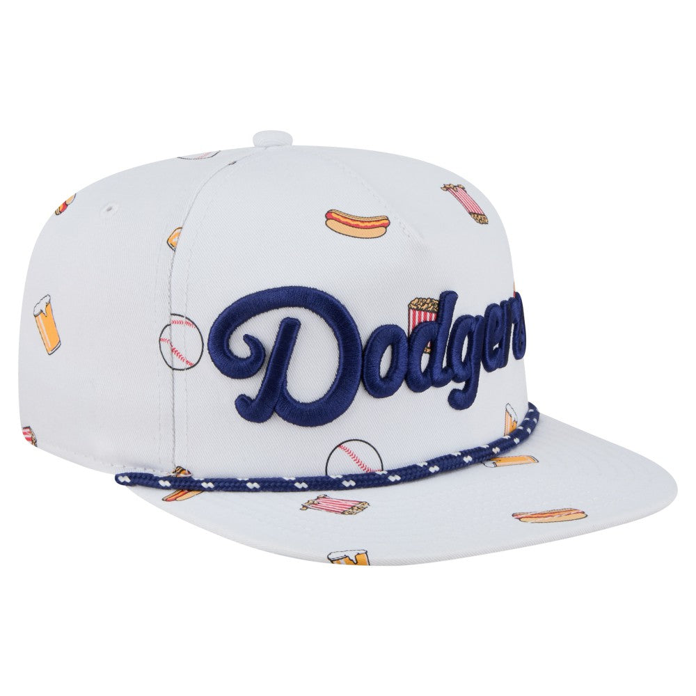 Los Angeles Dodgers New Era Team Cheer Rope 19TWENTY Adjustable Hat - White - New Era Sale