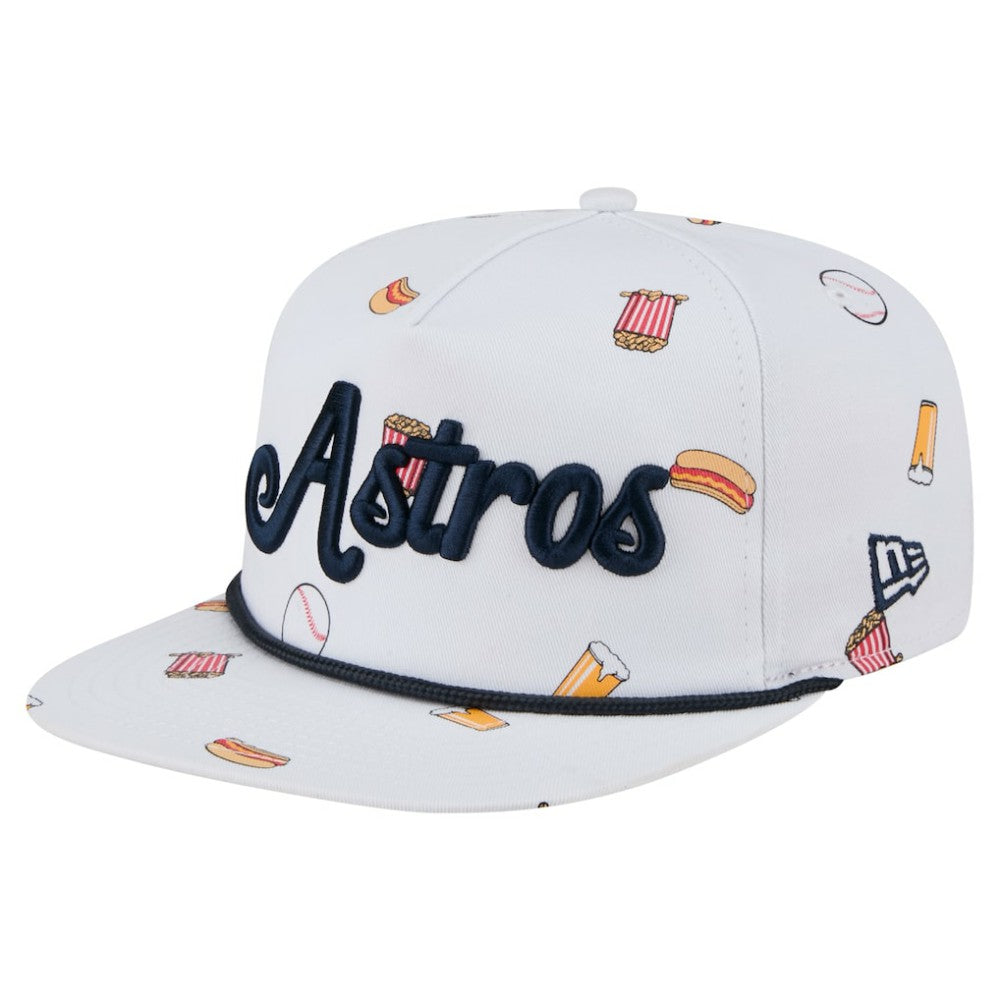 Houston Astros New Era Team Cheer Rope 19TWENTY Adjustable Hat - White - New Era Discount