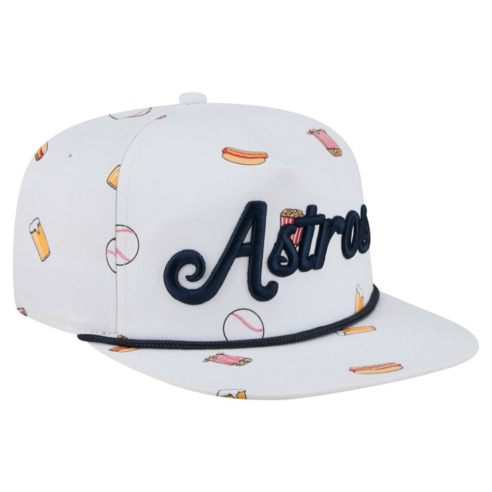 Houston Astros New Era Team Cheer Rope 19TWENTY Adjustable Hat - White - New Era Discount