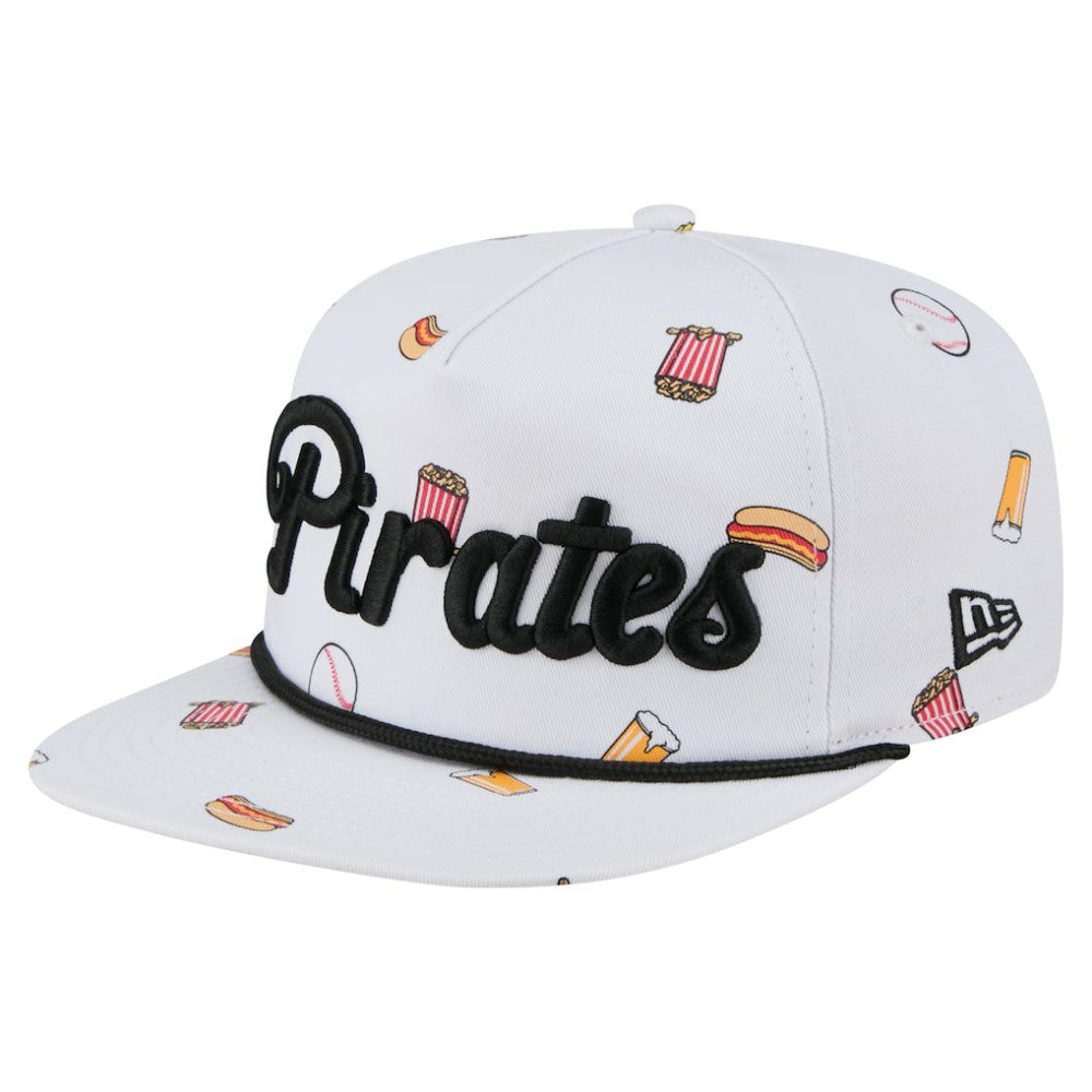 Pittsburgh Pirates New Era Team Cheer Rope 19TWENTY Adjustable Hat - White - New Era Discount