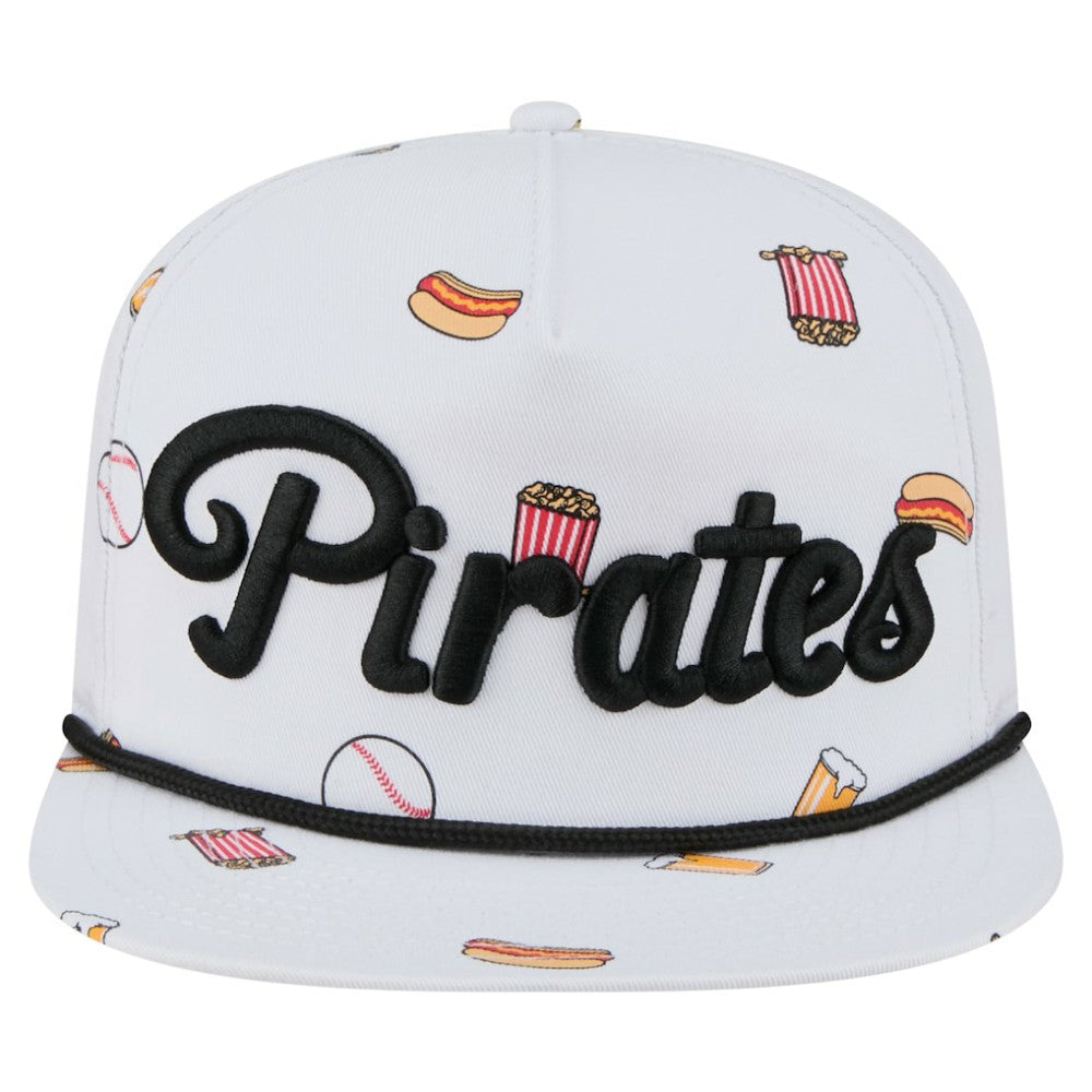 Pittsburgh Pirates New Era Team Cheer Rope 19TWENTY Adjustable Hat - White - New Era Discount