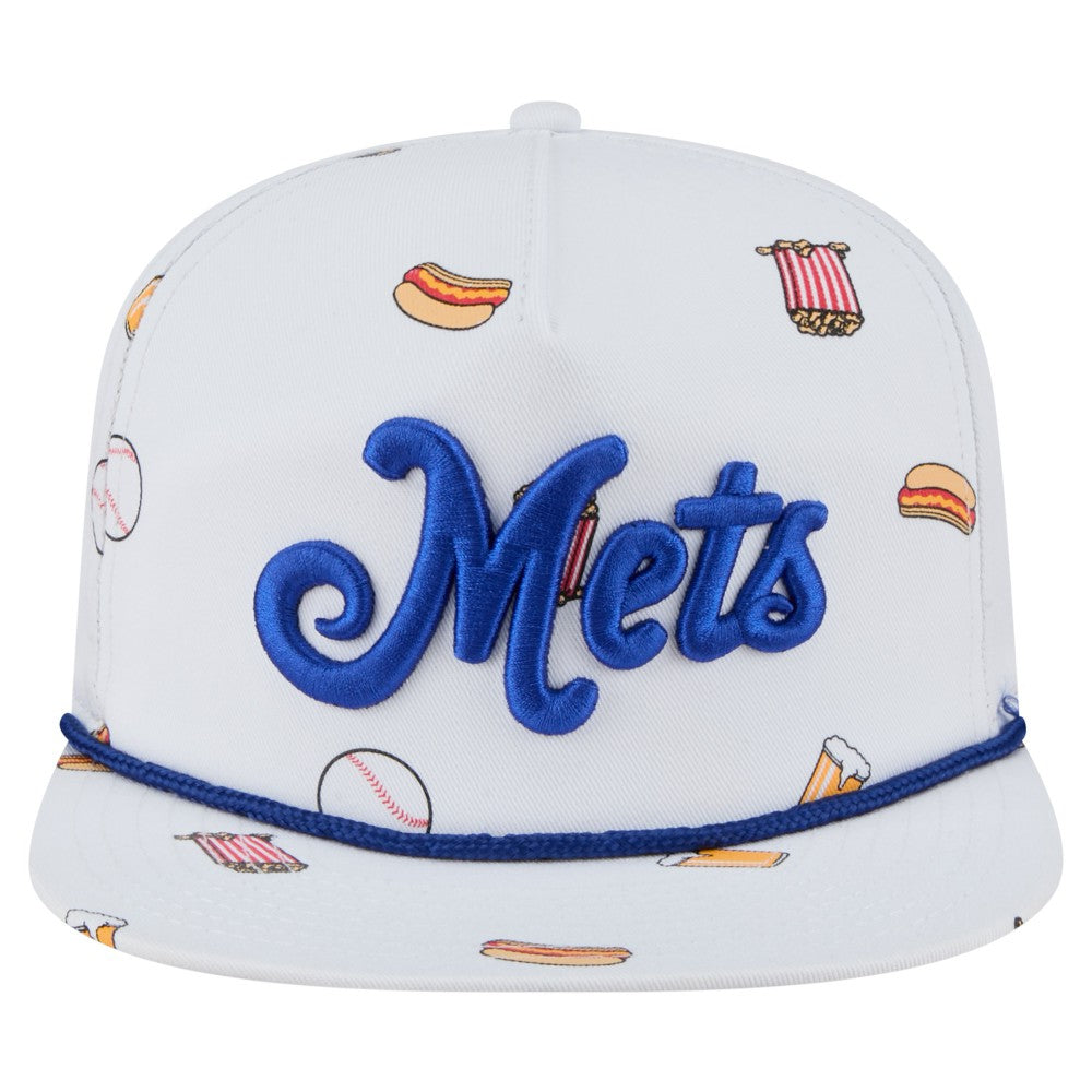 New York Mets New Era Team Cheer Rope 19TWENTY Adjustable Hat - White - New Era Lifestyle