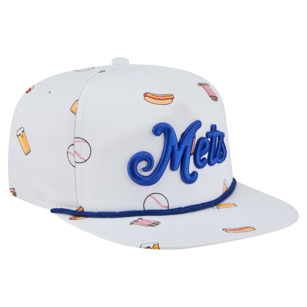 New York Mets New Era Team Cheer Rope 19TWENTY Adjustable Hat - White - New Era Lifestyle