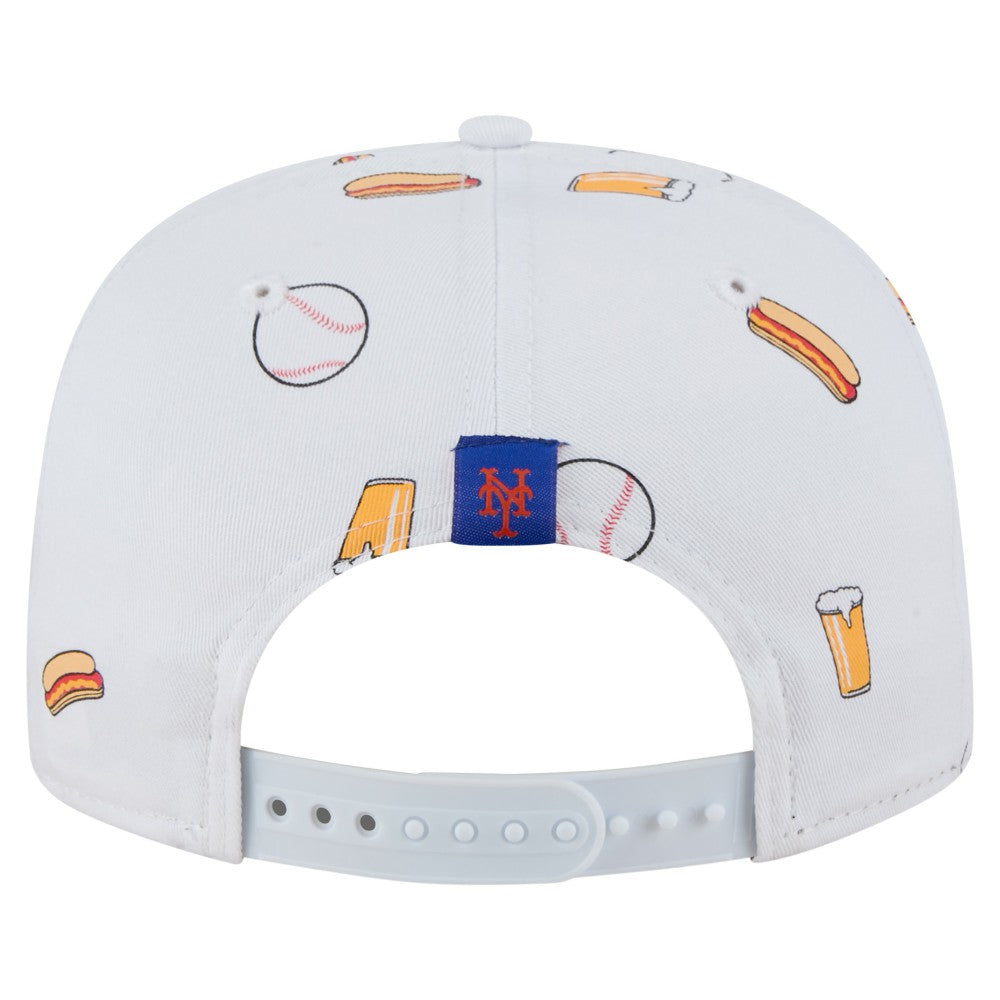 New York Mets New Era Team Cheer Rope 19TWENTY Adjustable Hat - White - New Era Lifestyle