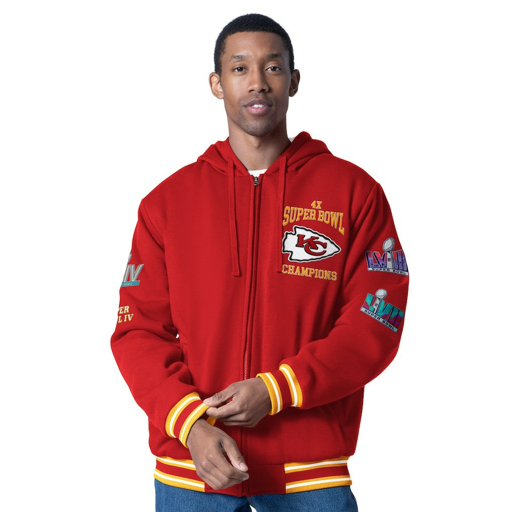Kansas City Chiefs G-III Sports by Carl Banks Power Forward Commemorative Full-Zip Hooded Jacket Red