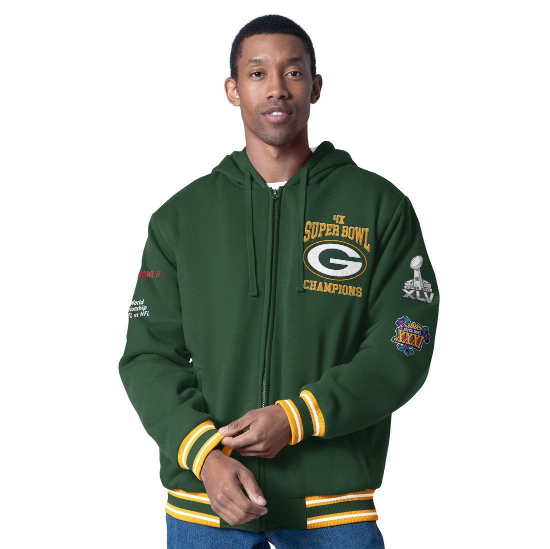 Green Bay Packers G-III Sports by Carl Banks Power Forward Commemorative Full-Zip Hooded Jacket Green