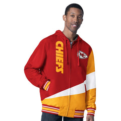 Kansas City Chiefs G-III Sports by Carl Banks Dual Threat Reversable Full-Zip Hooded Jacket Red/Charcoal