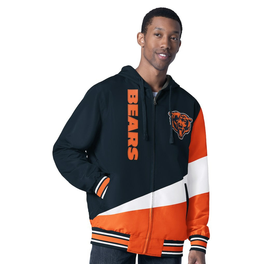 Chicago Bears G-III Sports by Carl Banks Dual Threat Reversable Full-Zip Hooded Jacket Navy/Charcoal