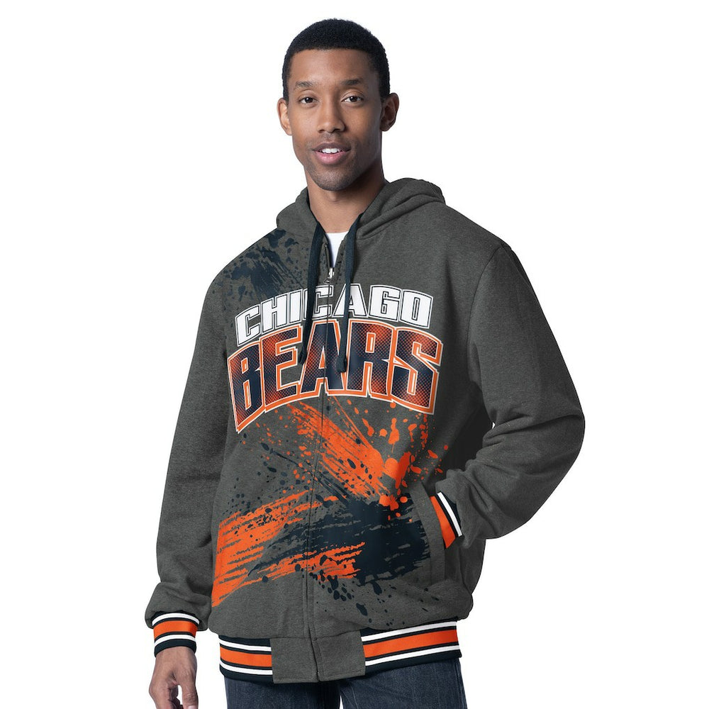 Chicago Bears G-III Sports by Carl Banks Dual Threat Reversable Full-Zip Hooded Jacket Navy/Charcoal