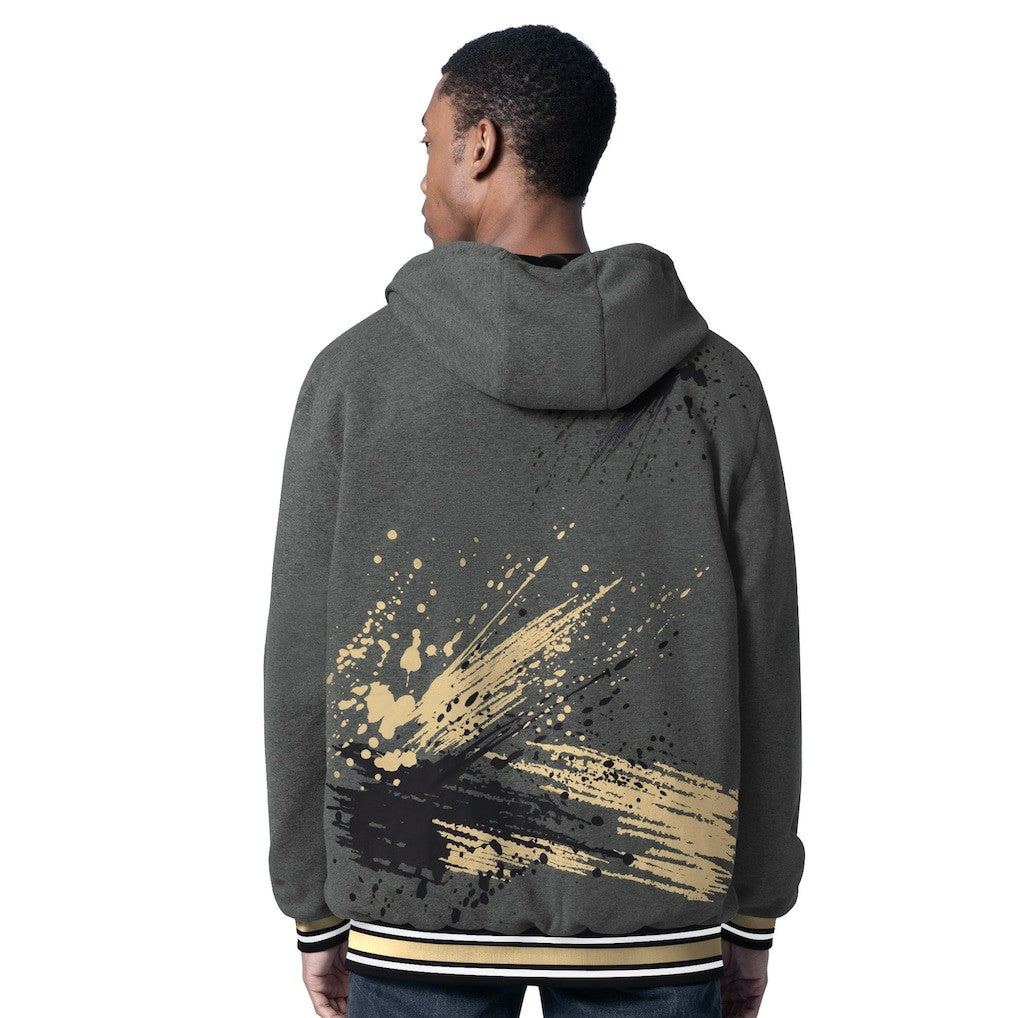 New Orleans Saints G-III Sports by Carl Banks Dual Threat Reversable Full-Zip Hooded Jacket Black/Charcoal