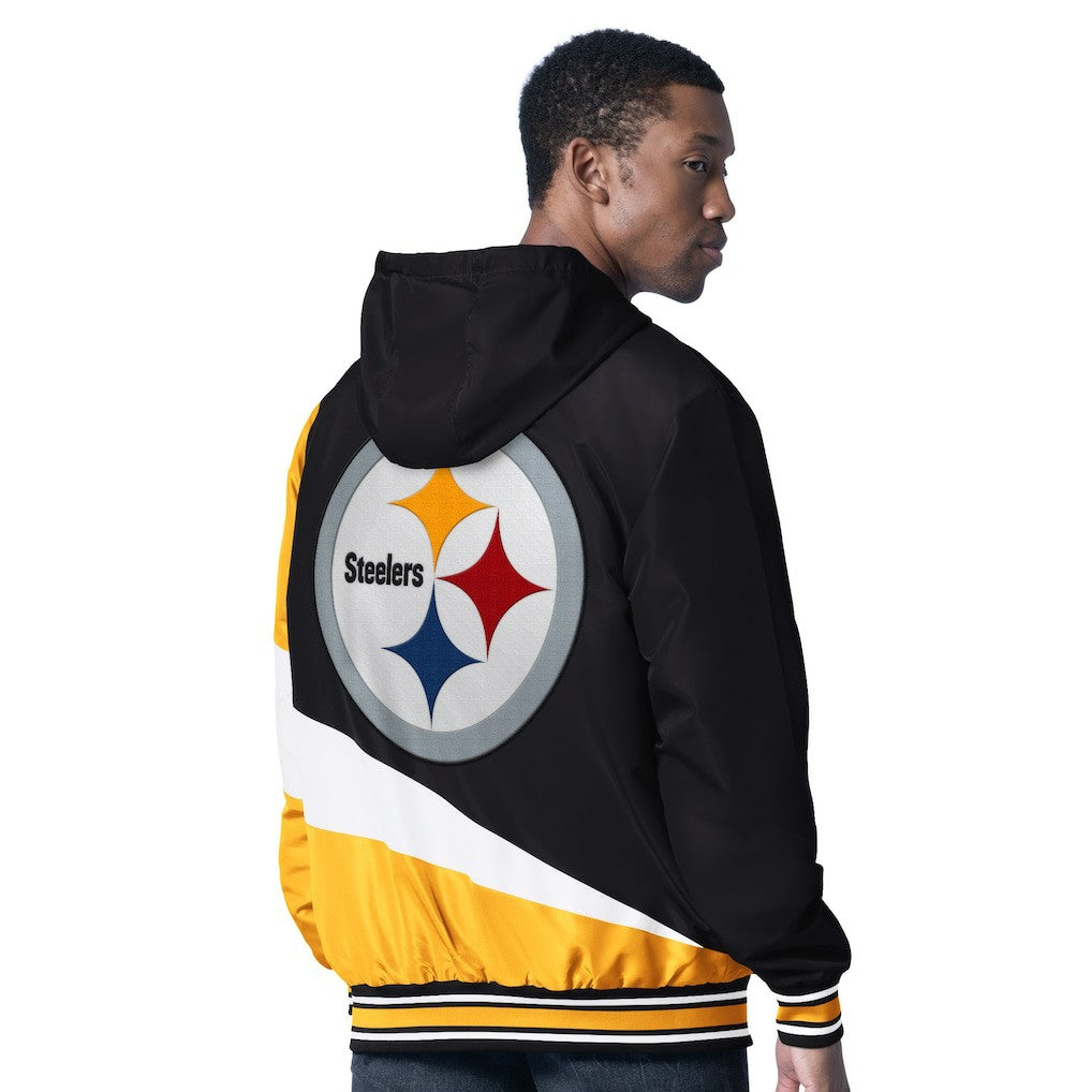 Pittsburgh Steelers G-III Sports by Carl Banks Dual Threat Reversable Full-Zip Hooded Jacket Black/Charcoal