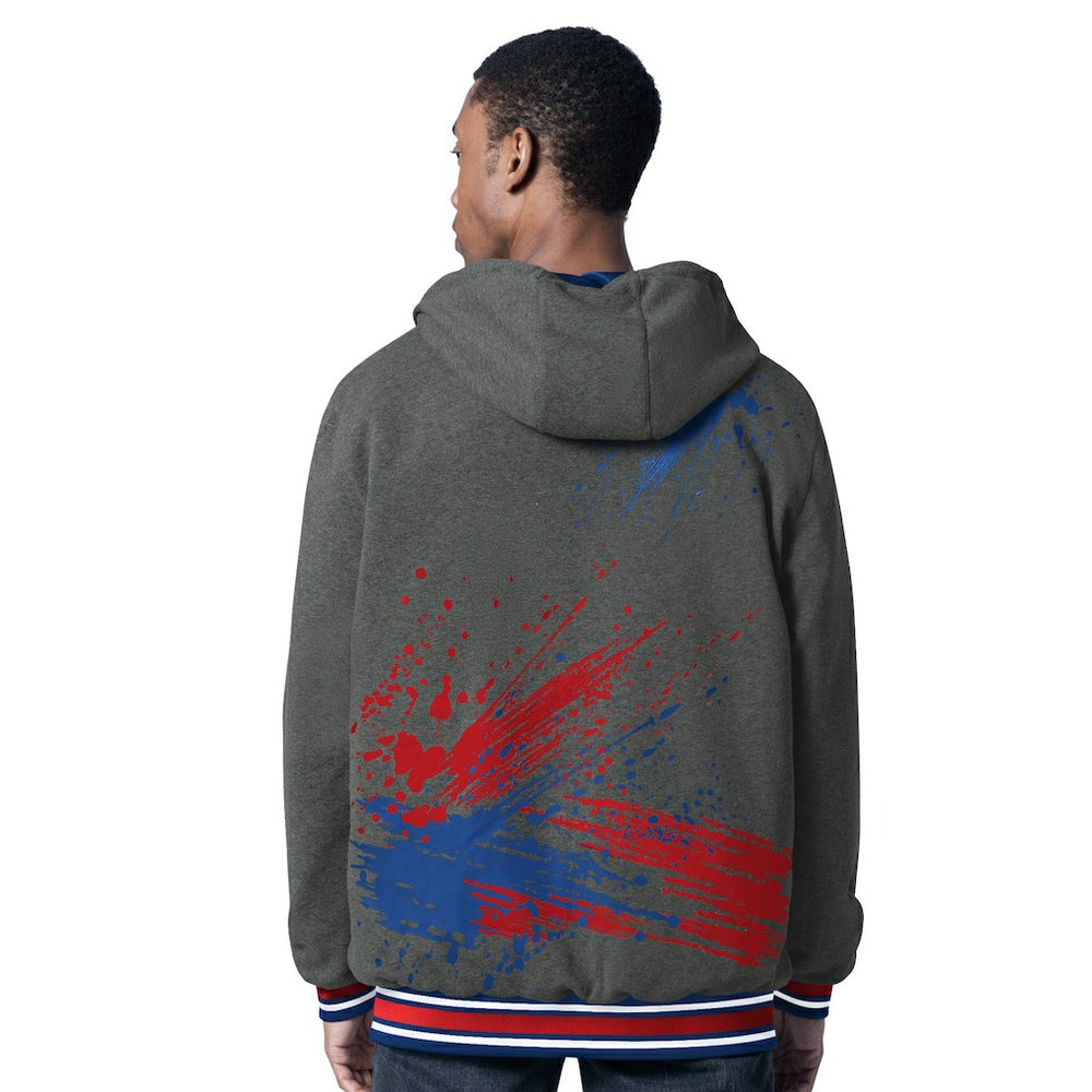 New York Giants G-III Sports by Carl Banks Dual Threat Reversable Full-Zip Hooded Jacket Royal/Charcoal
