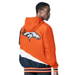 Denver Broncos G-III Sports by Carl Banks Dual Threat Reversable Full-Zip Hooded Jacket Orange/Charcoal