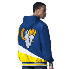 Los Angeles Rams G-III Sports by Carl Banks Dual Threat Reversable Full-Zip Hooded Jacket Royal/Charcoal