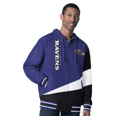 Baltimore Ravens G-III Sports by Carl Banks Dual Threat Reversable Full-Zip Hooded Jacket Purple/Charcoal