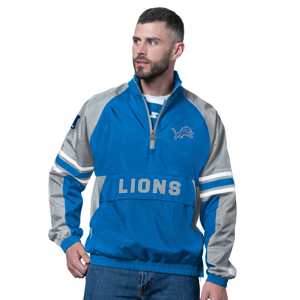 Detroit Lions Starter Prospect Half-Zip Pullover Blue