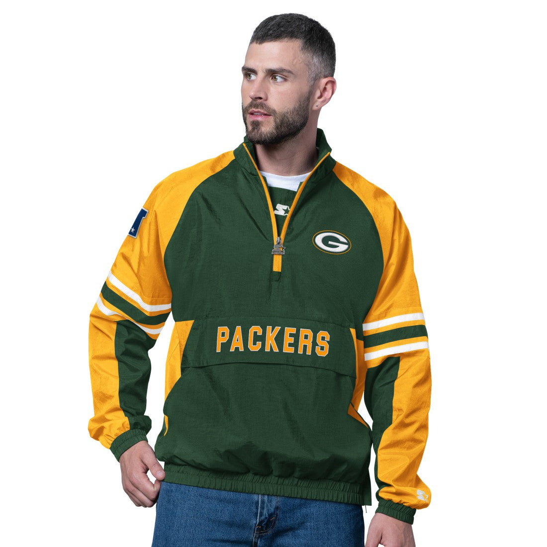Green Bay Packers Starter Prospect Half-Zip Pullover Green