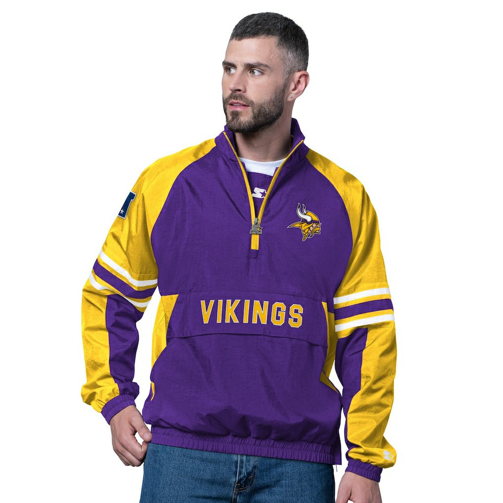 Minnesota Vikings Starter Prospect Half-Zip Pullover Purple