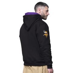 Minnesota Vikings Starter Big Shot Full-Zip Double Hoodie Black