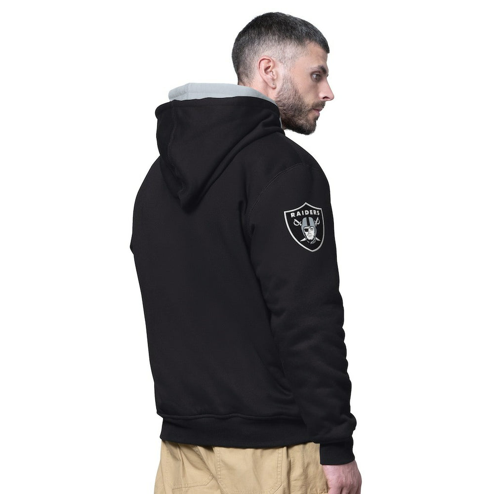 Las Vegas Raiders Starter Big Shot Full-Zip Double Hoodie Black