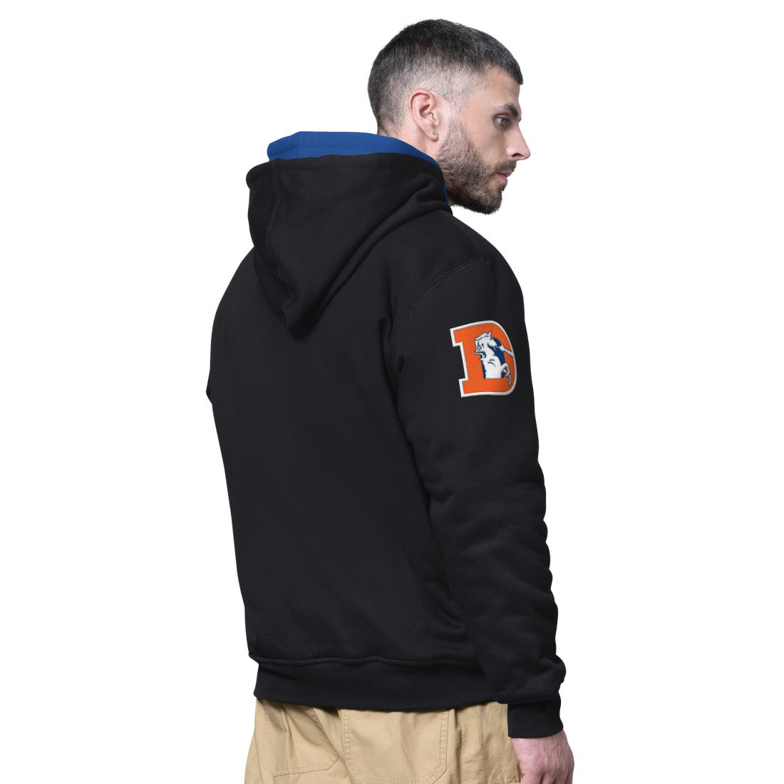 Denver Broncos Starter Big Shot Throwback Full-Zip Double Hoodie Black
