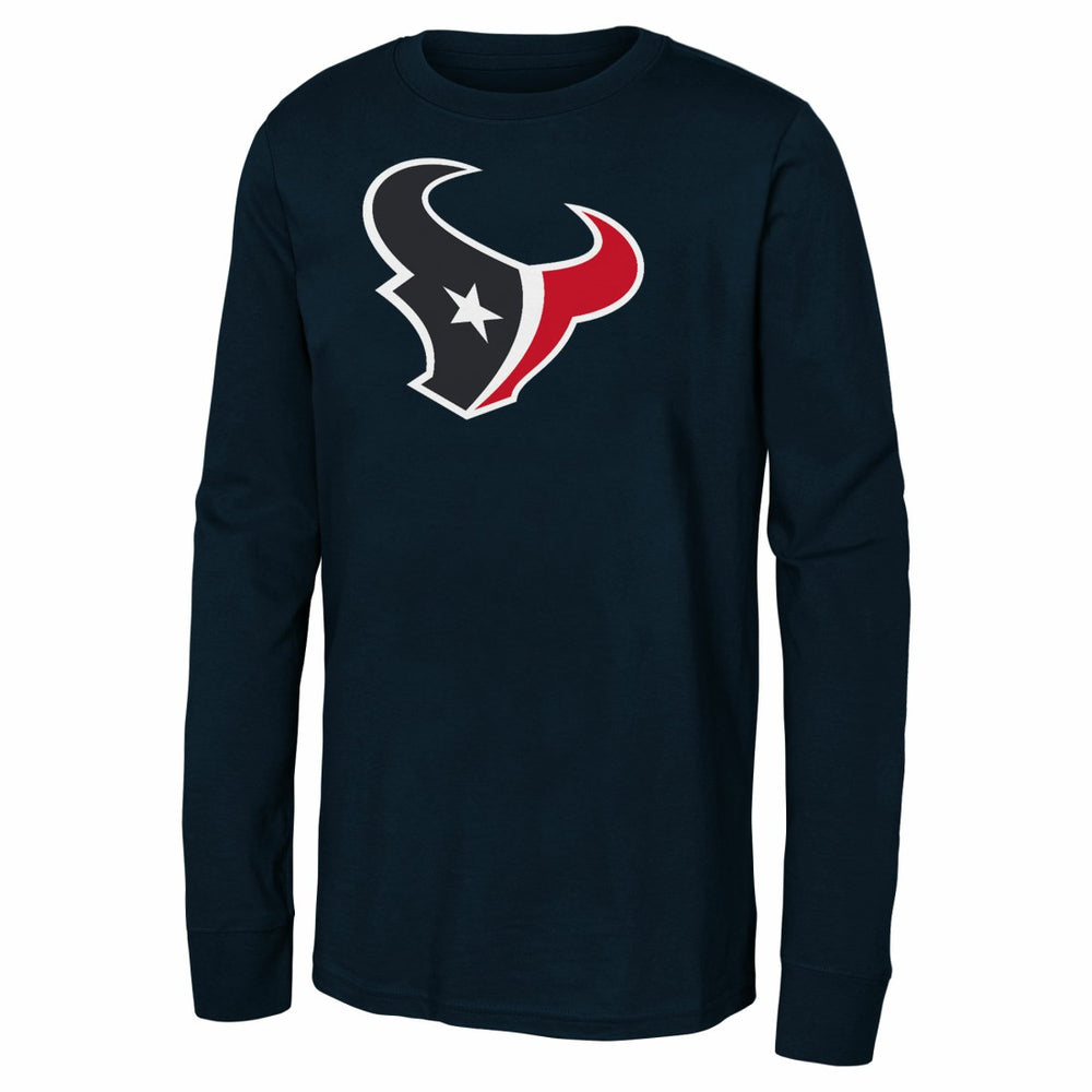 Houston Texans Youth Primary Logo Long Sleeve T-Shirt Navy