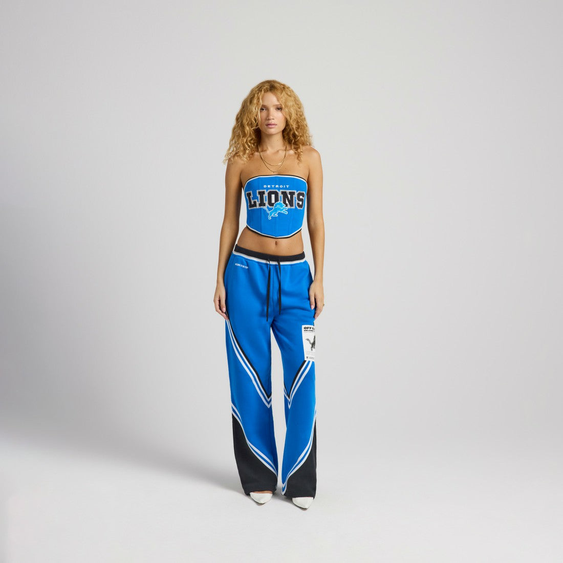 Detroit Lions Off Season x NFL Women's Fleece Corset Blue