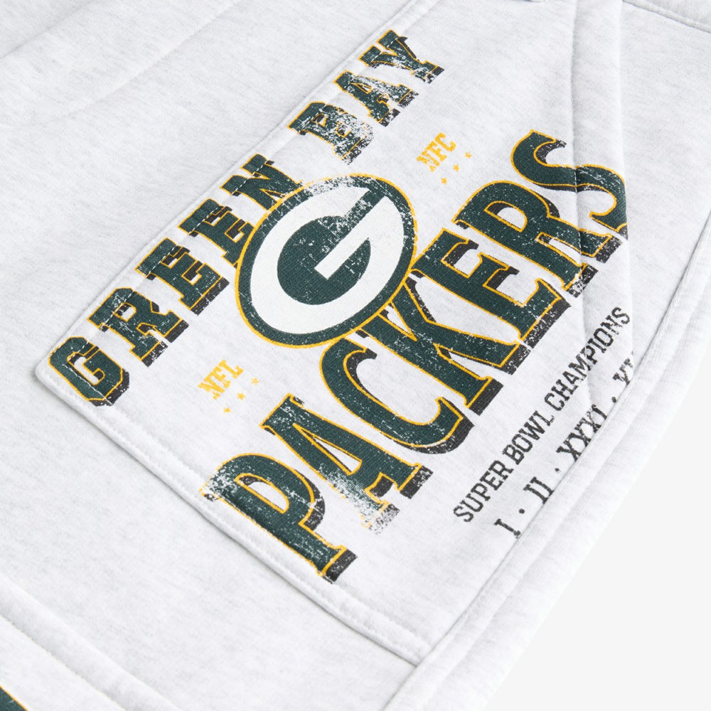 Green Bay Packers Off Season x NFL Women's Fleece Cargo Shorts Heather Gray
